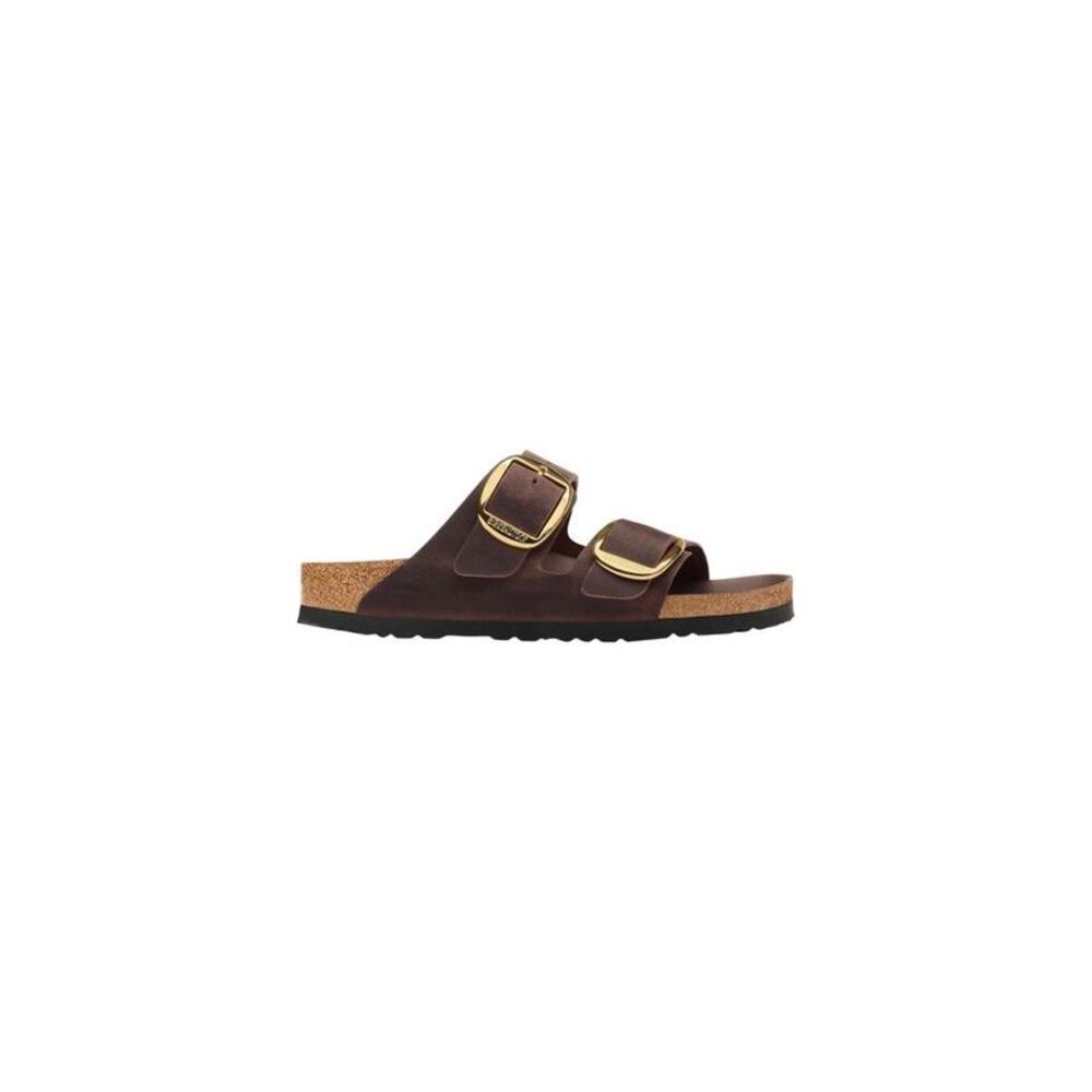Birkenstock Brown Leather Flat Women's Sandals
